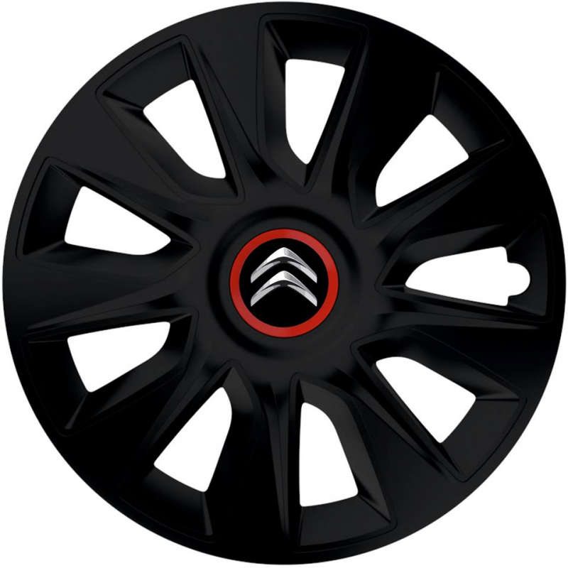 PUKLICE PRE CITROEN 13" STRATOS RR Black 4ks